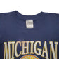 Mens Navy Tultex Michigan University Made In USA 90's Crewneck Jumper