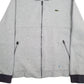 Mens Grey Lacoste Sport Full Zip Jumper