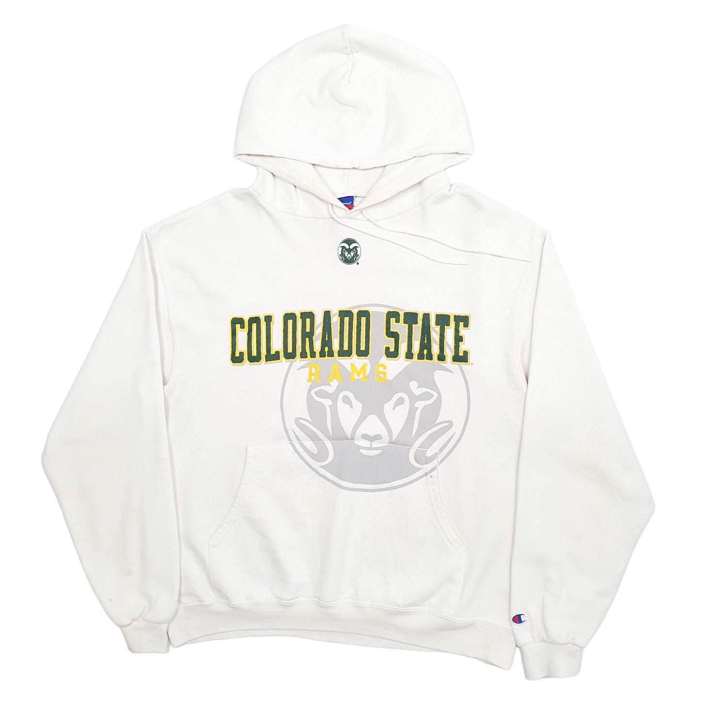 Mens White Champion Colorado State Rams Hoodie Jumper