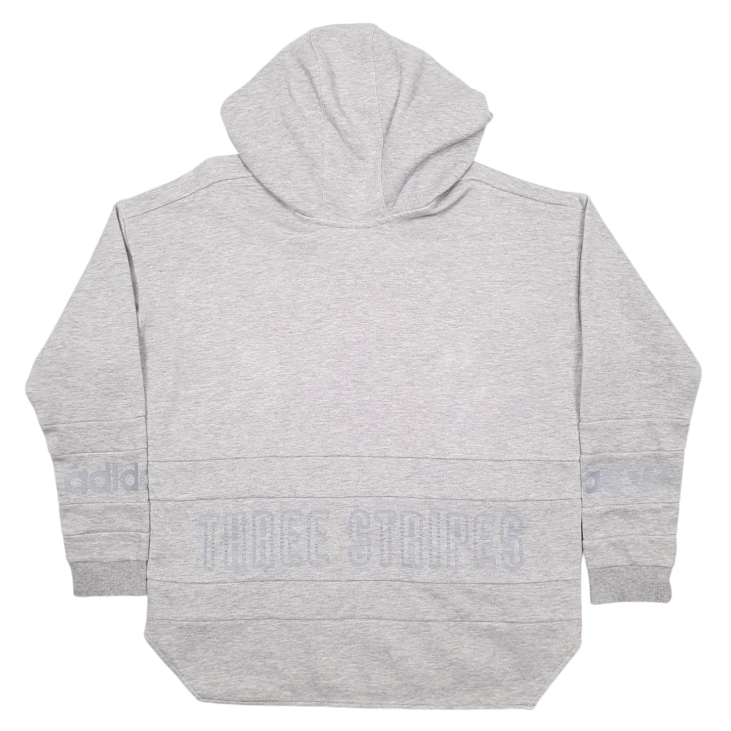 Mens Grey Adidas Spellout Hoodie Jumper