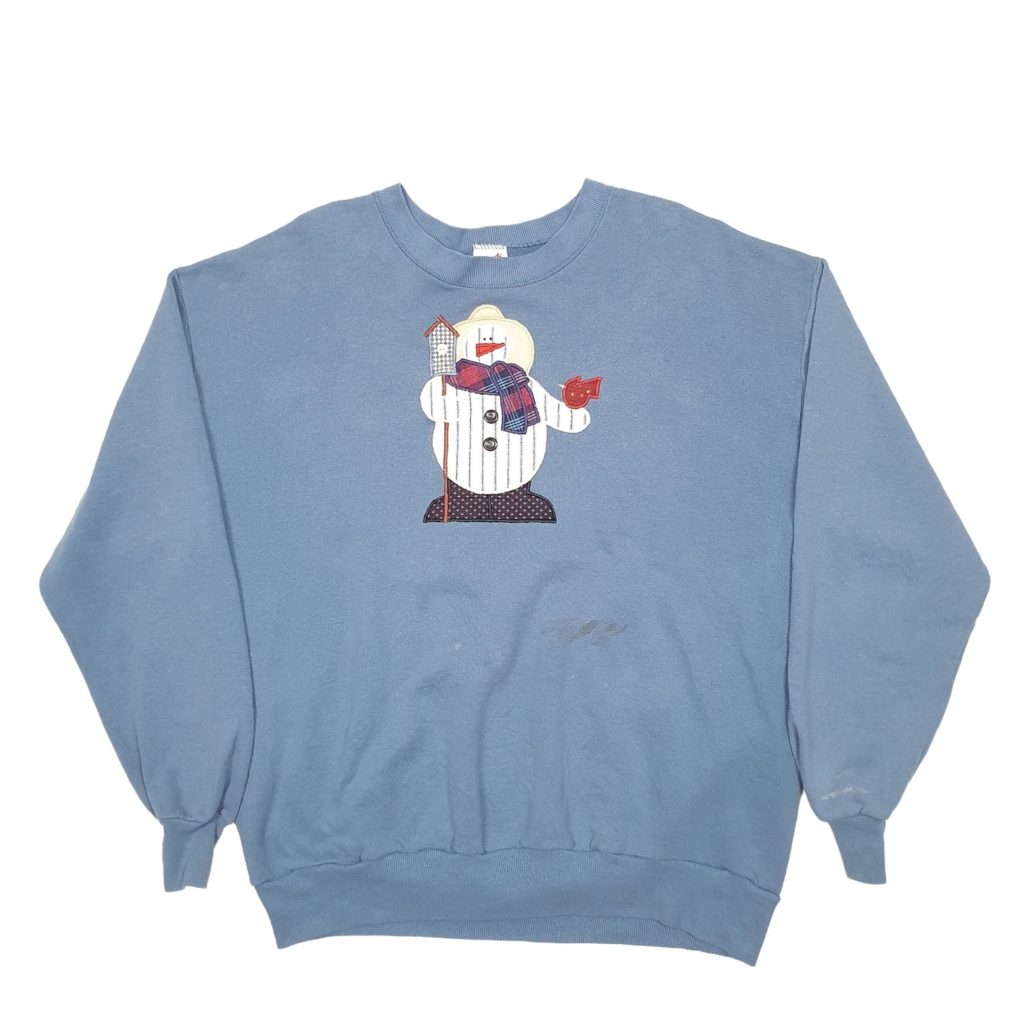 Mens Blue Jerzees  Crewneck Jumper