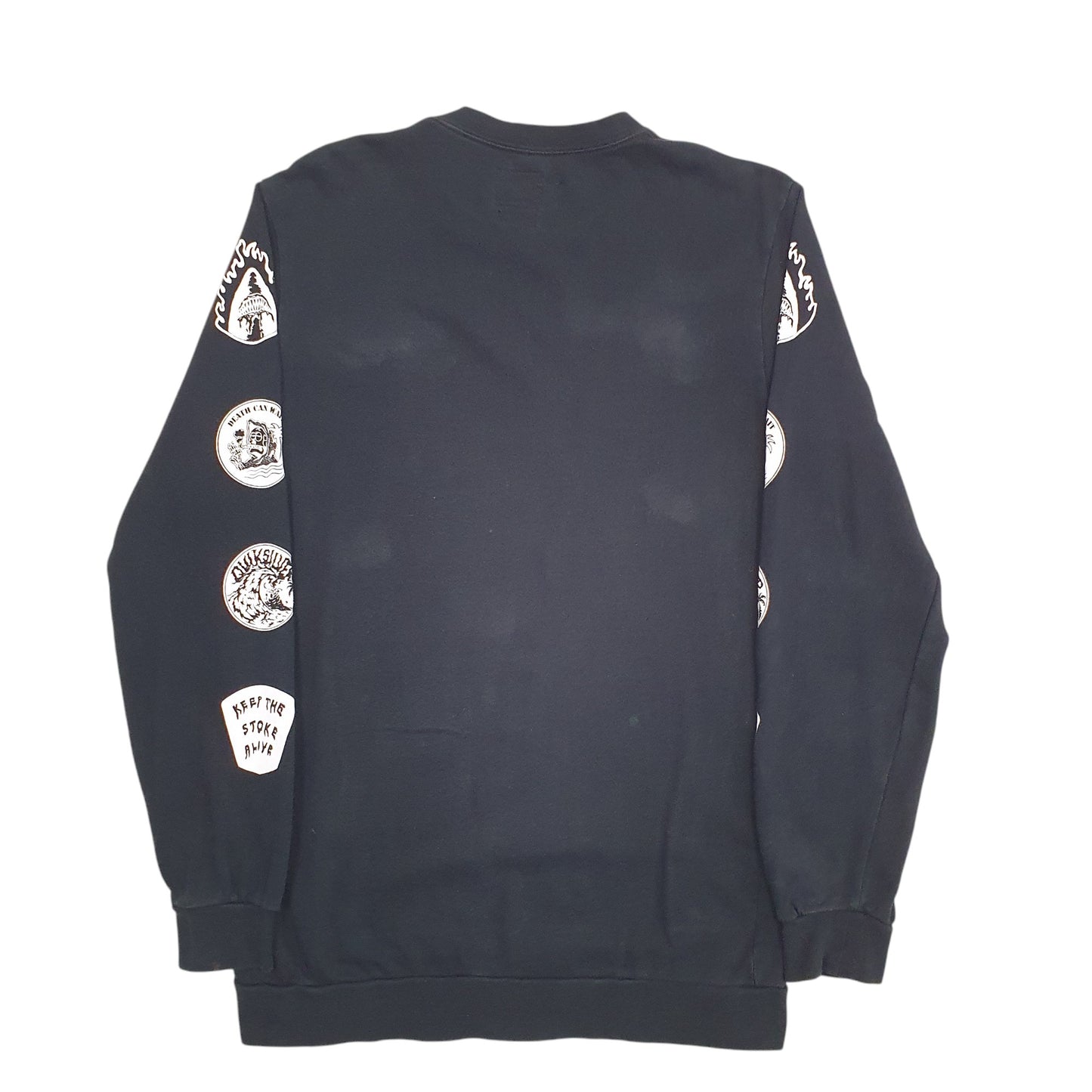 Mens Black Quiksilver Radical Times Crewneck Jumper