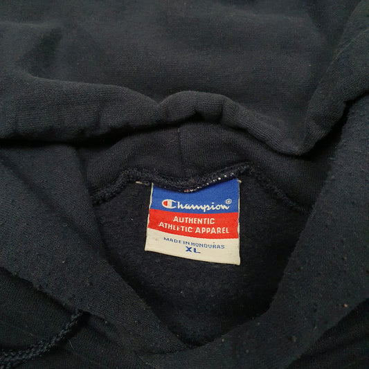 Mens Navy Champion Kansas USA Hoodie Jumper