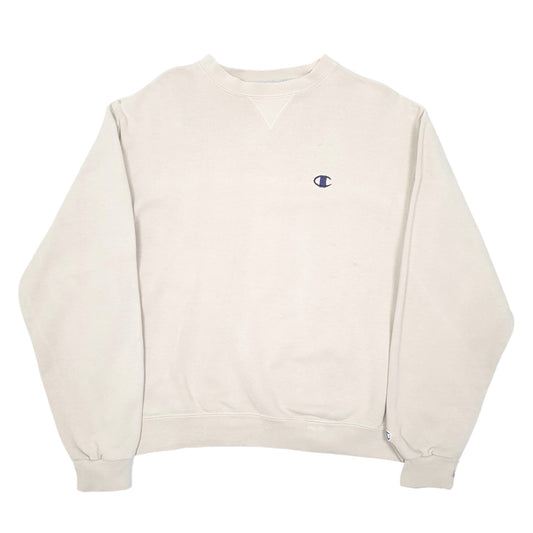 Mens Cream Champion  Crewneck Jumper