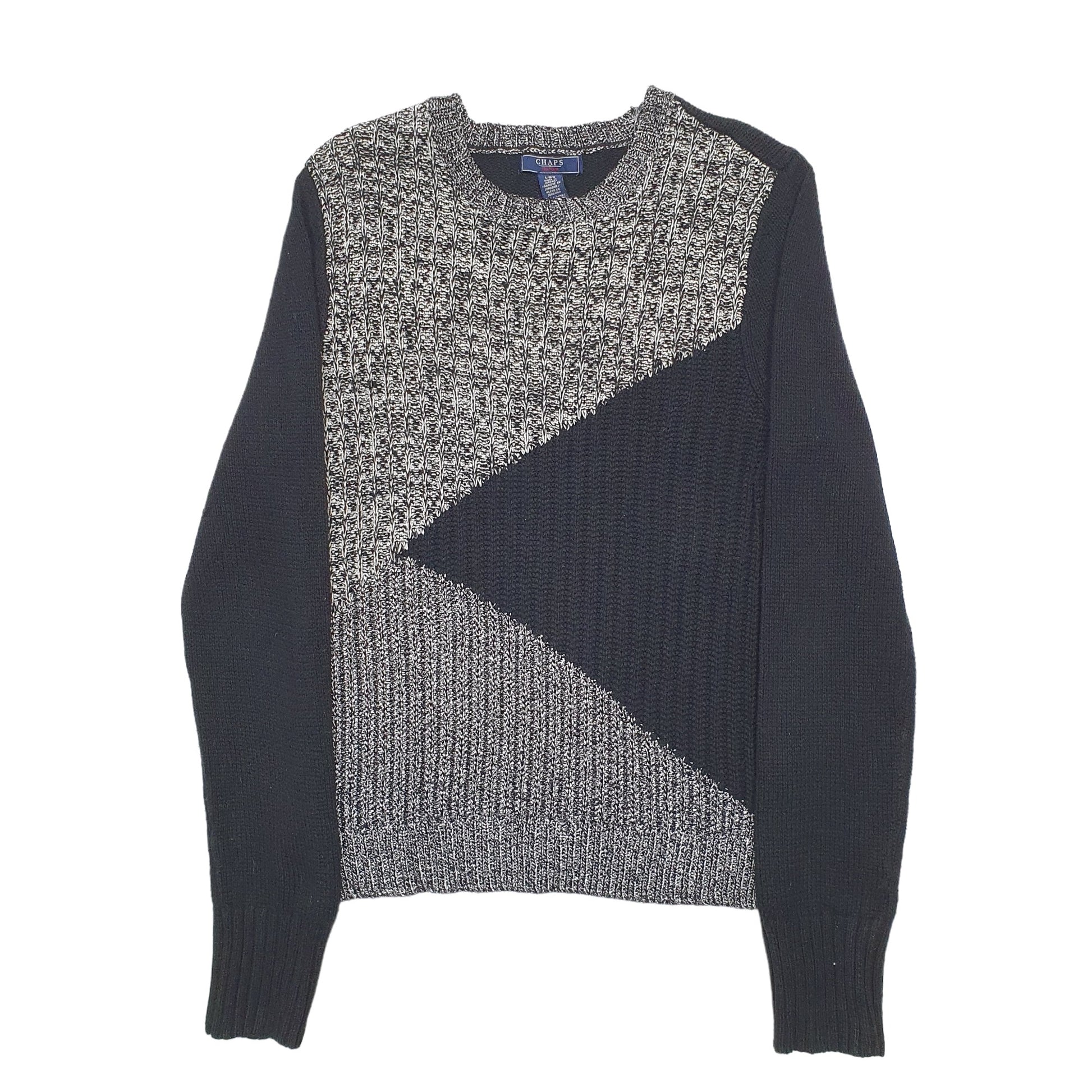 Womens Grey Chaps Knit Crewneck Jumper