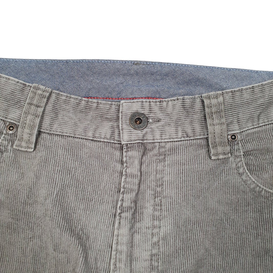 Mens Grey L.L.Bean Standard Cords Corduroy Trousers