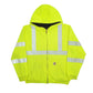 Mens Yellow Carhartt Hi Vis Reflective Safety Jacket Full Zip Jumper