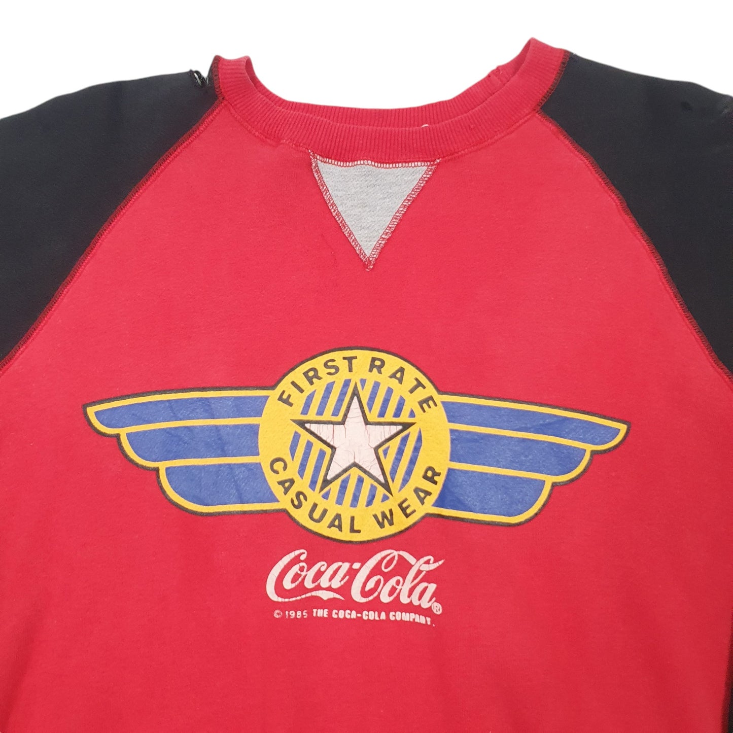 Mens Red CocaCola Vintage Crewneck Jumper