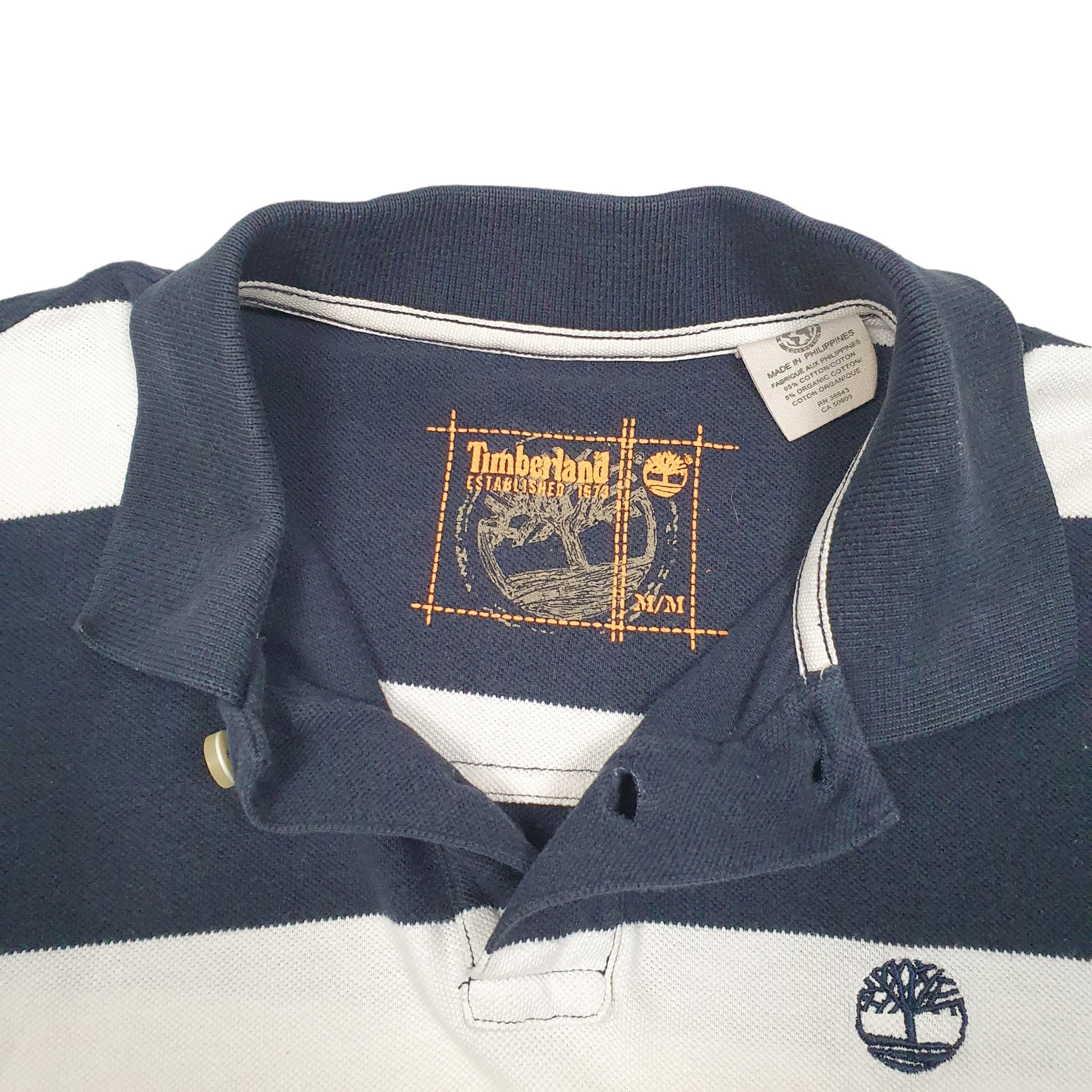 Mens White Timberland  Short Sleeve Polo Shirt