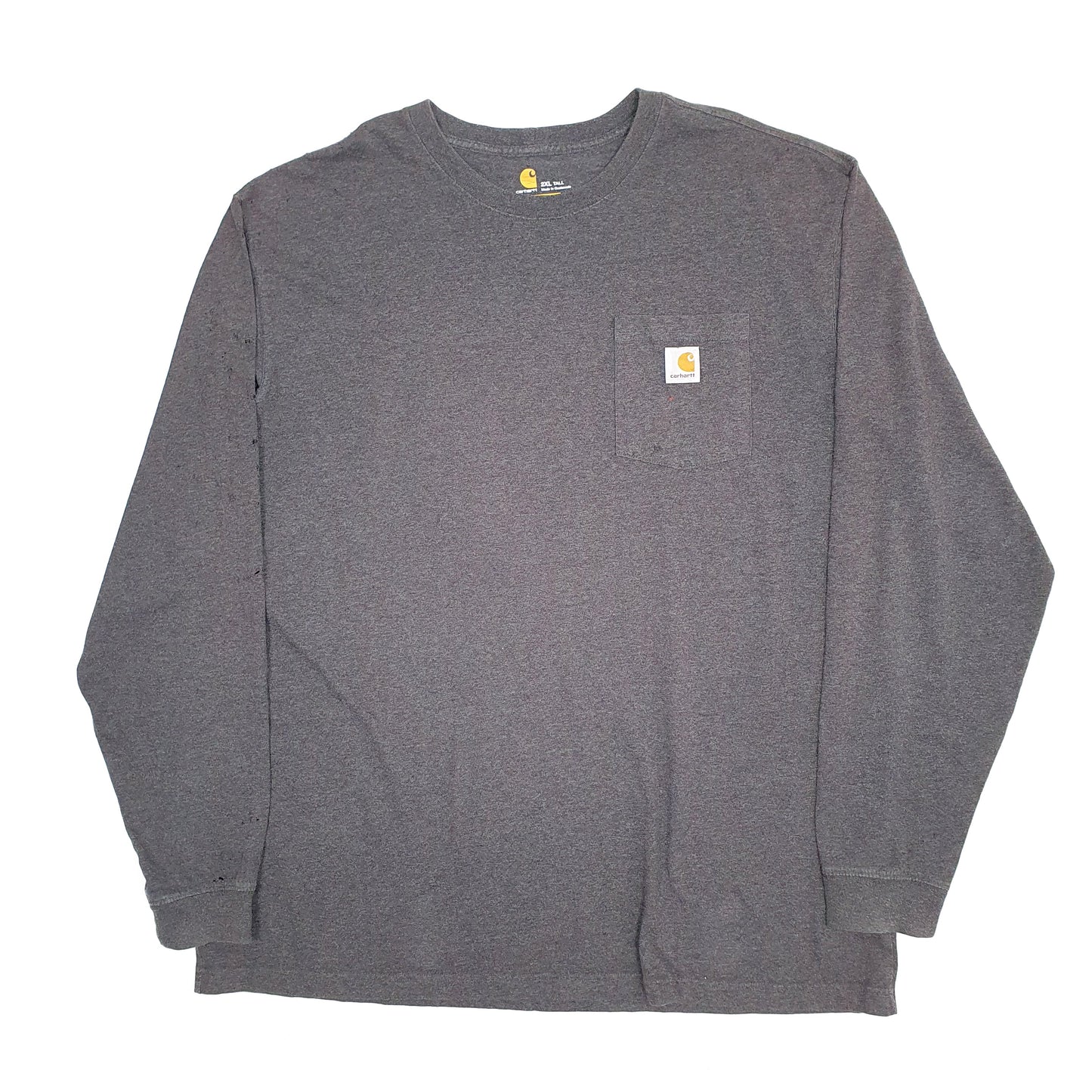 Mens Grey Carhartt  Long Sleeve T Shirt