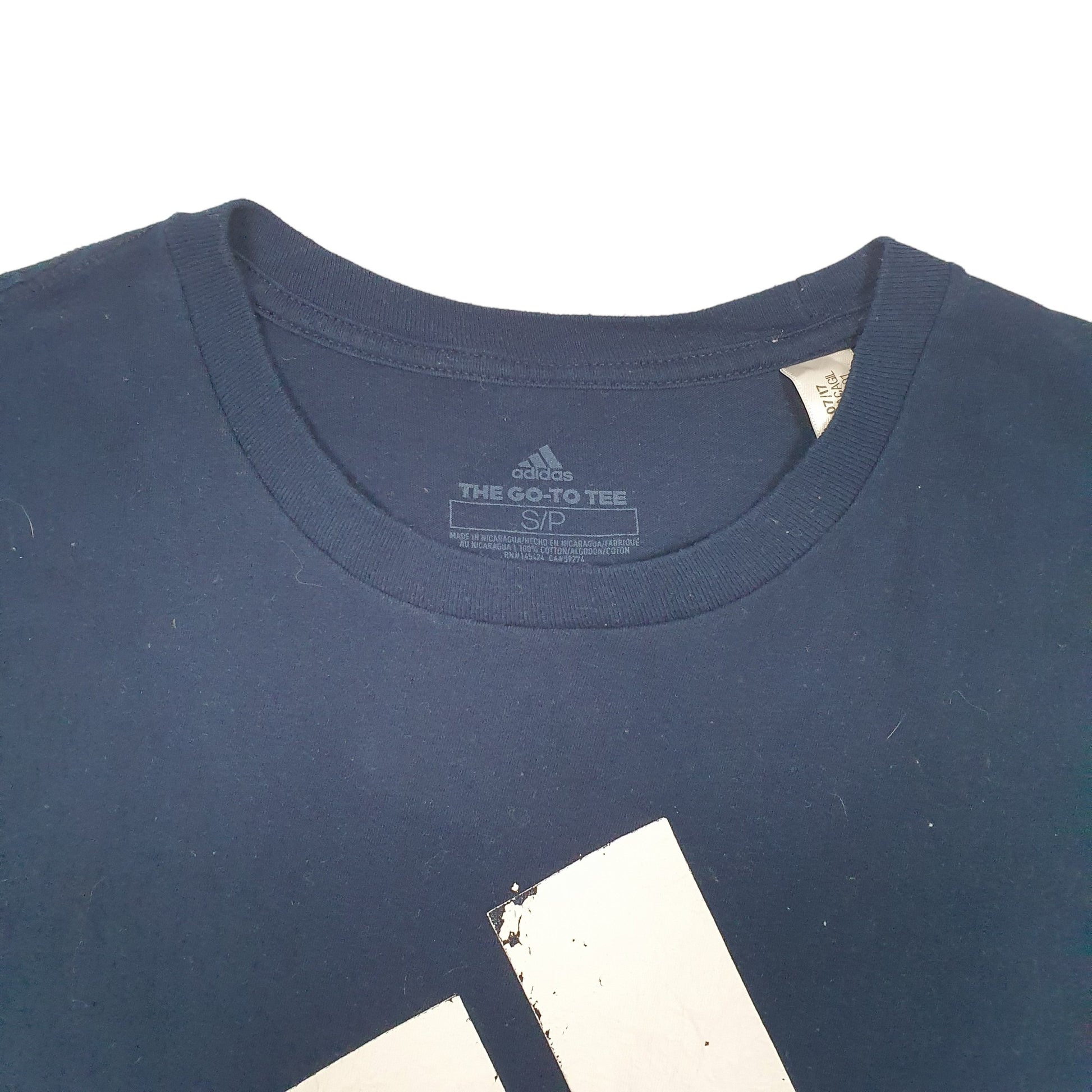 Mens Navy Adidas  Short Sleeve T Shirt