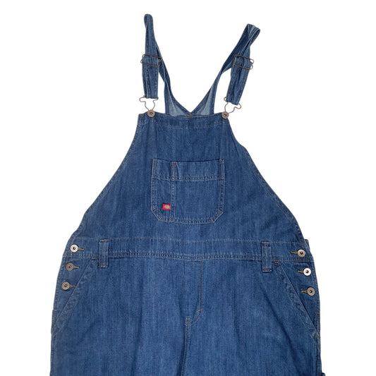 Mens White Dickies Denim Overalls Bib Tag size XL Dungaree Trousers