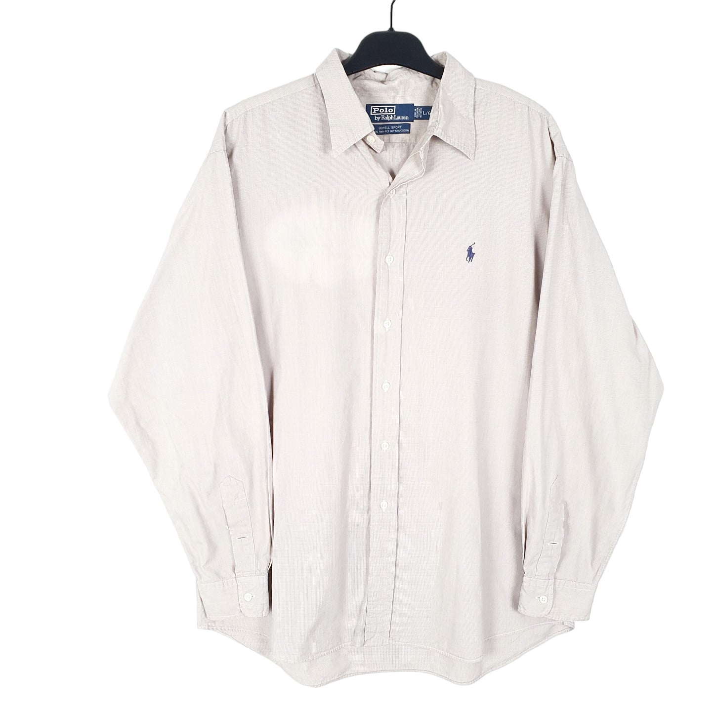 Mens Beige Polo Ralph Lauren Lowell Sport Long Sleeve Shirt