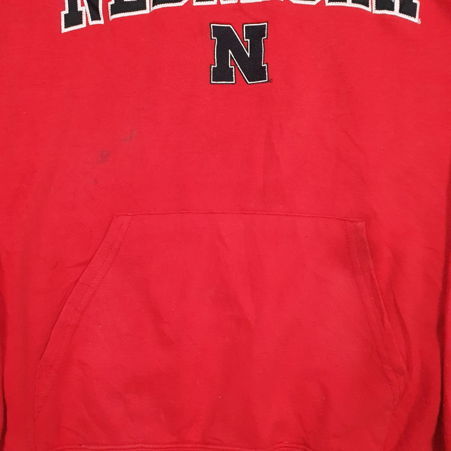 Mens Red Champion University of Nebraska Hoodie Jumper