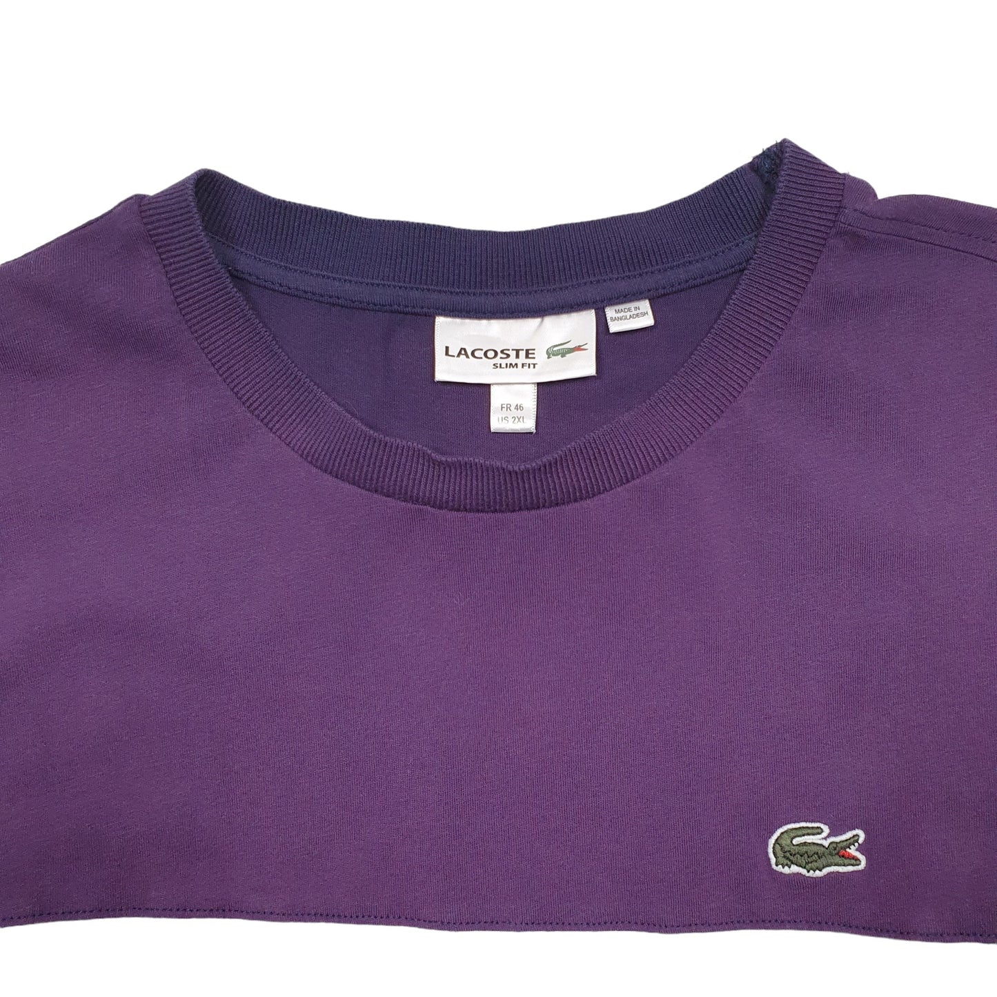 Mens Grey Lacoste  Short Sleeve T Shirt