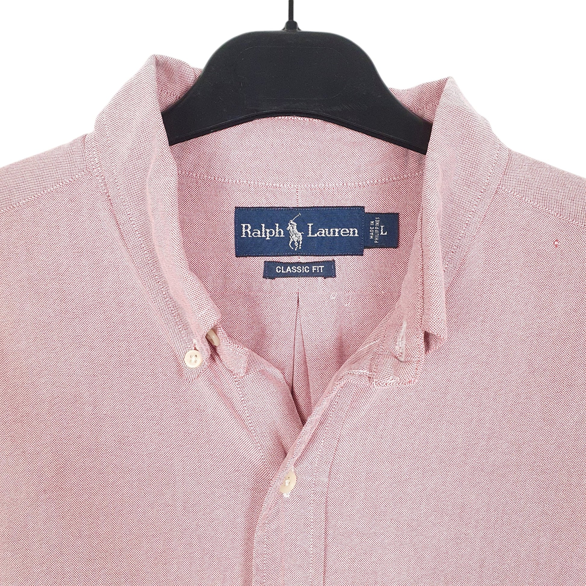 Mens Pink Ralph Lauren Oxford Long Sleeve Shirt