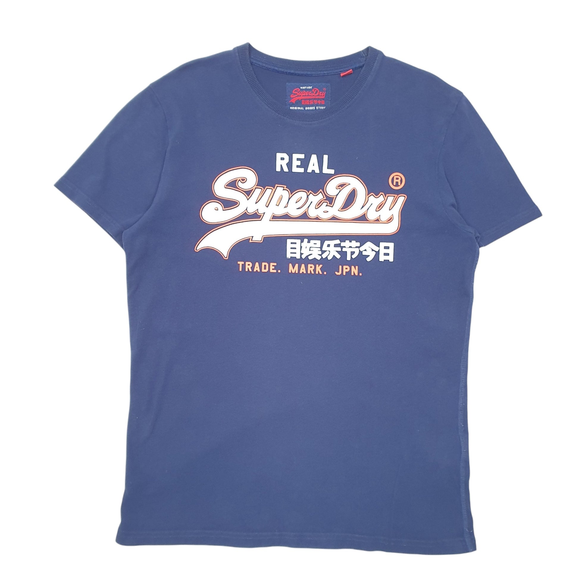 Mens Navy Superdry Japan Short Sleeve T Shirt