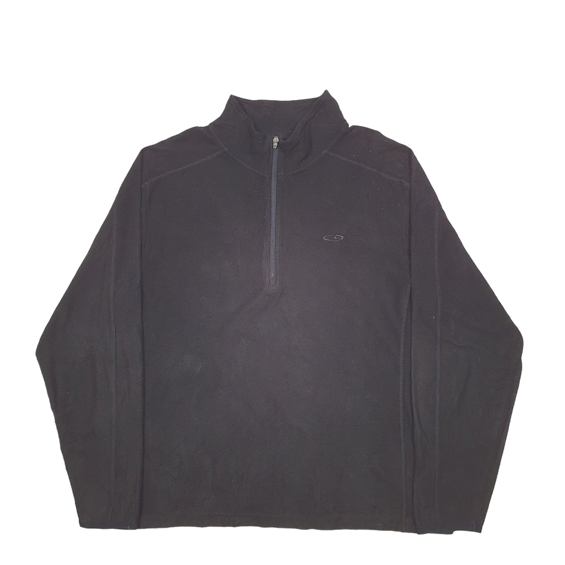 Mens Black Champion  Quarter Zip Jumper