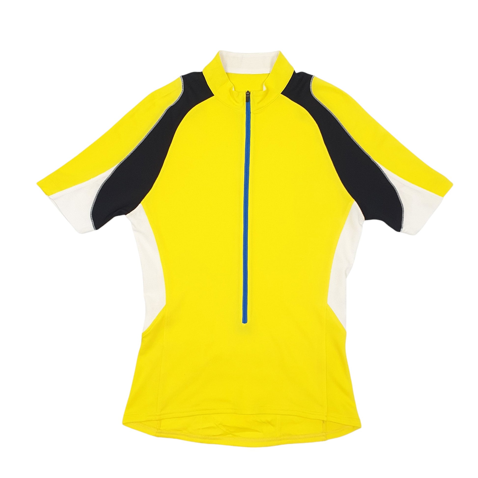 Womens Yellow Cannondale Cycling Jersey Short Sleeve T Shirt