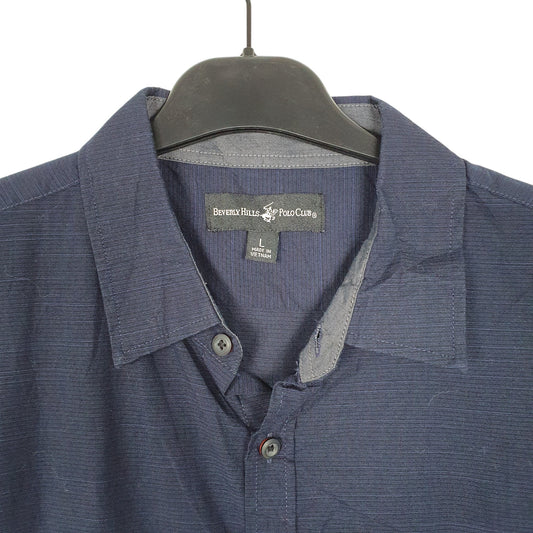 Mens Navy Beverly Hills Polo Club  Short Sleeve Shirt