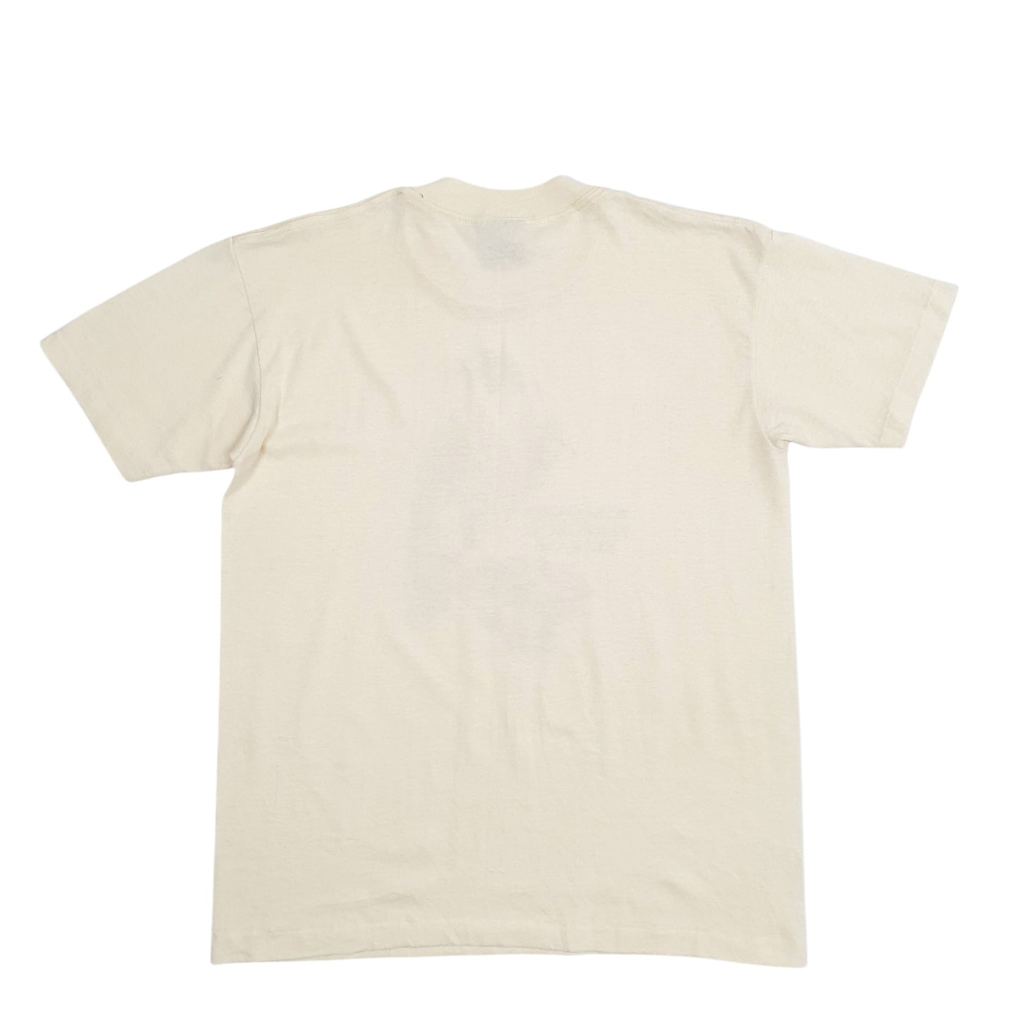 Mens Yellow Oneita Single Stitch Vintage 90s Wisconsin Peregrine Short Sleeve T Shirt