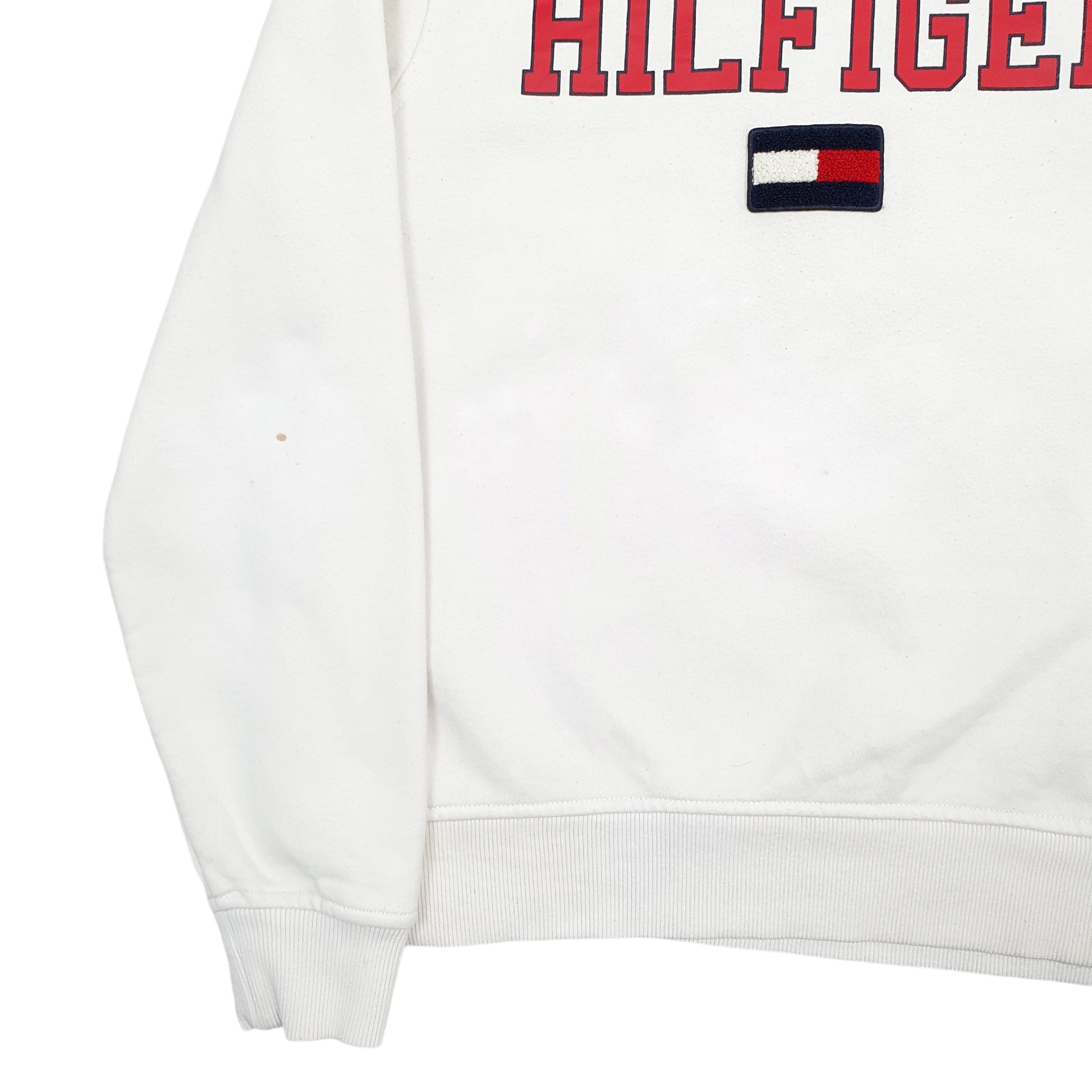 Womens White Tommy Hilfiger Spellout Crewneck Jumper