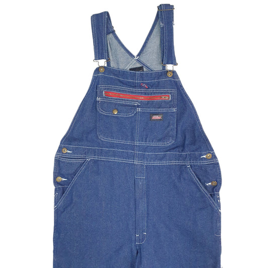 Mens Blue Dickies Denim Overalls Bib Cut Offs Dungaree Trousers