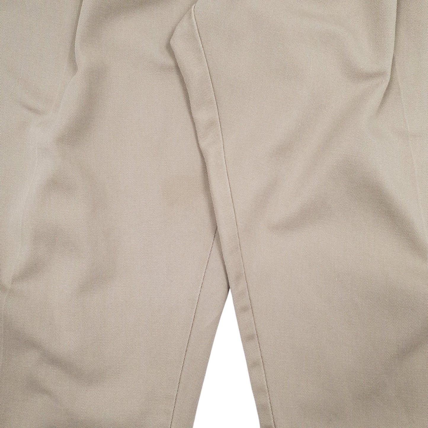 Mens Beige Wrangler Double Pleated Chino Trousers