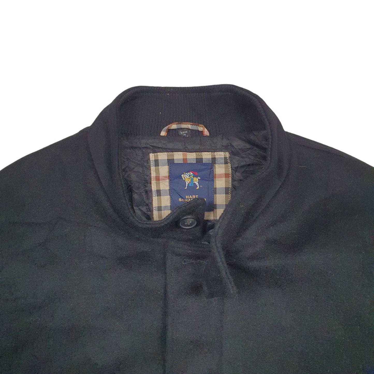 Mens Black Hart Schaffner Marx   Coat
