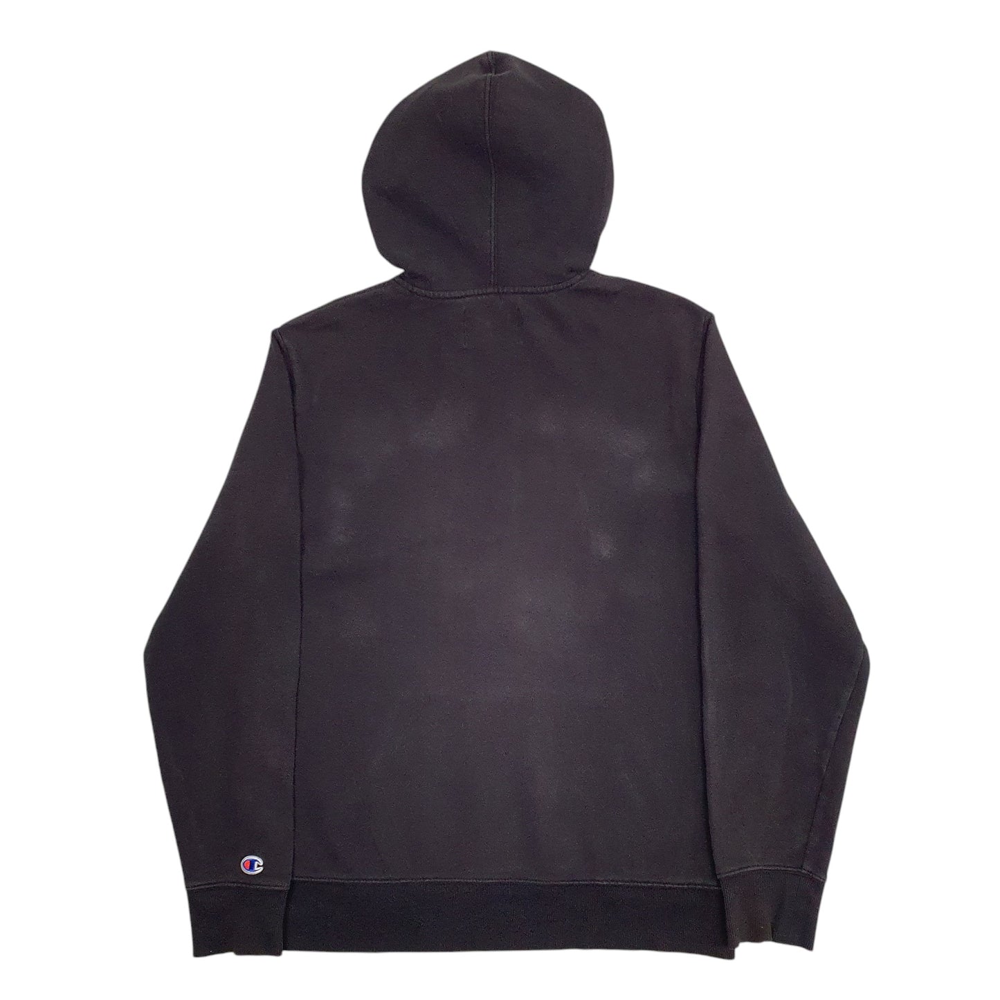 Mens Black Champion Spellout Hoodie Jumper