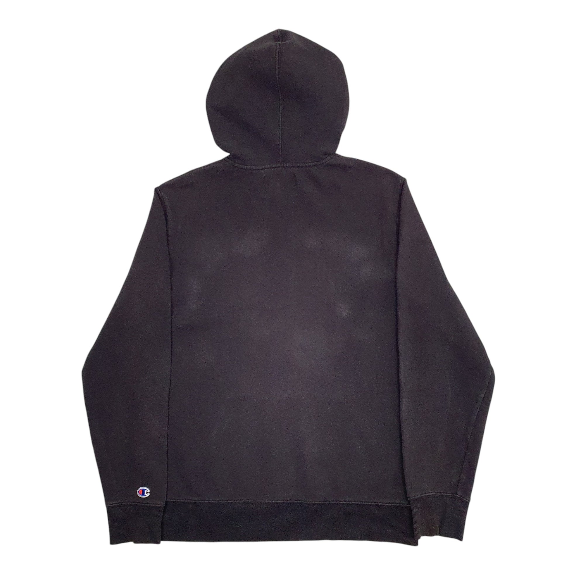 Mens Black Champion Spellout Hoodie Jumper