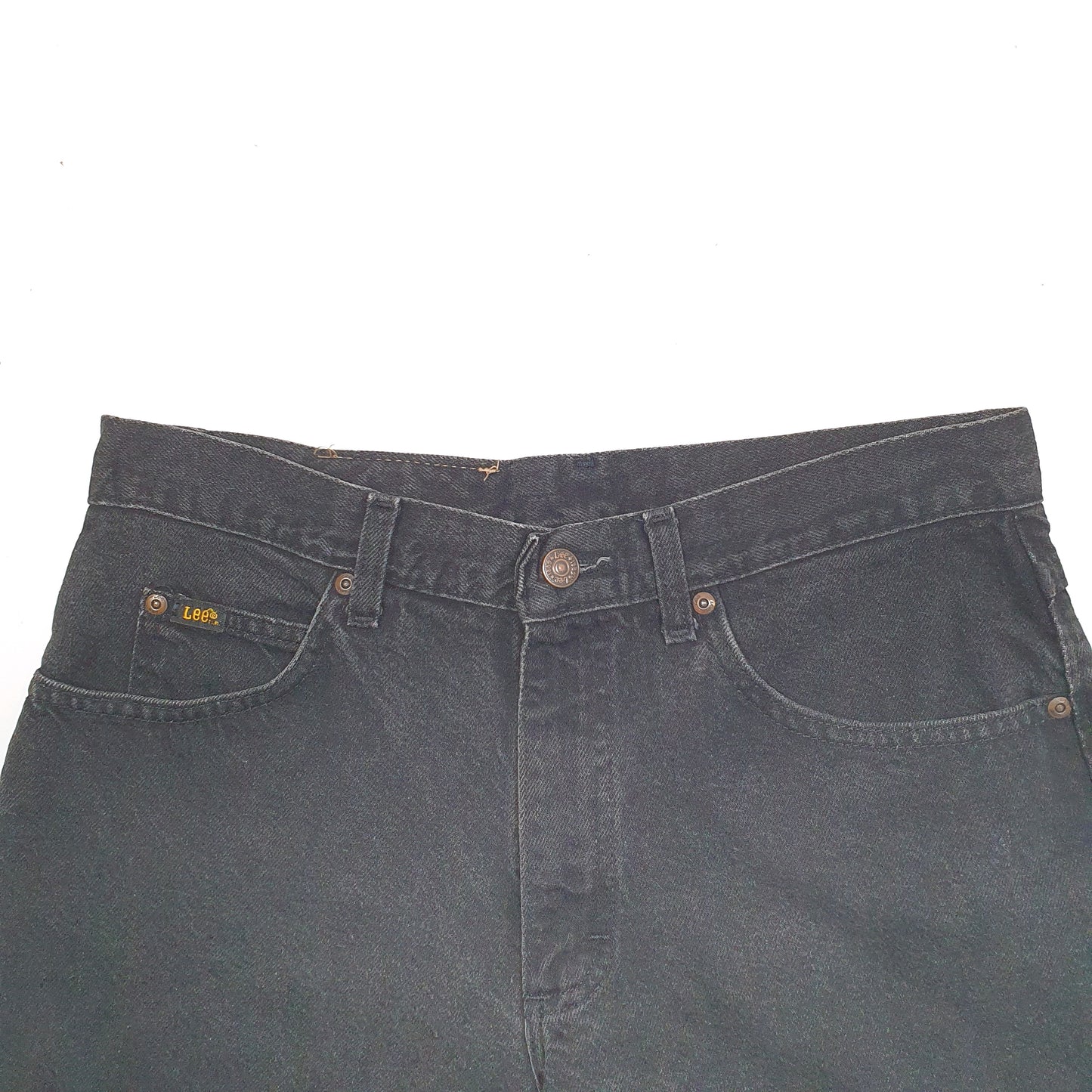 Mens Black Lee  Denim Shorts