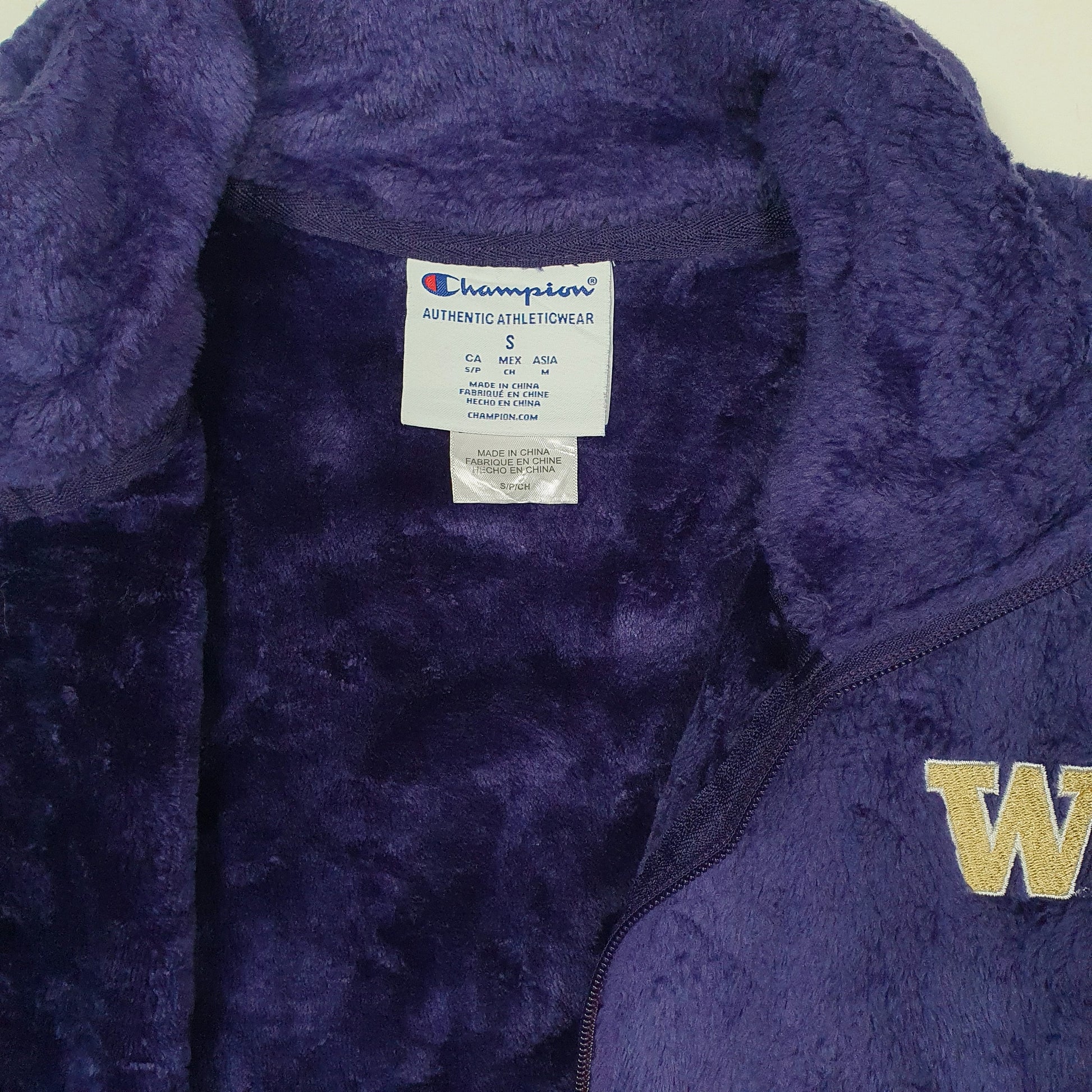 Womens Purple Champion Fluffy Full Zip Jumper