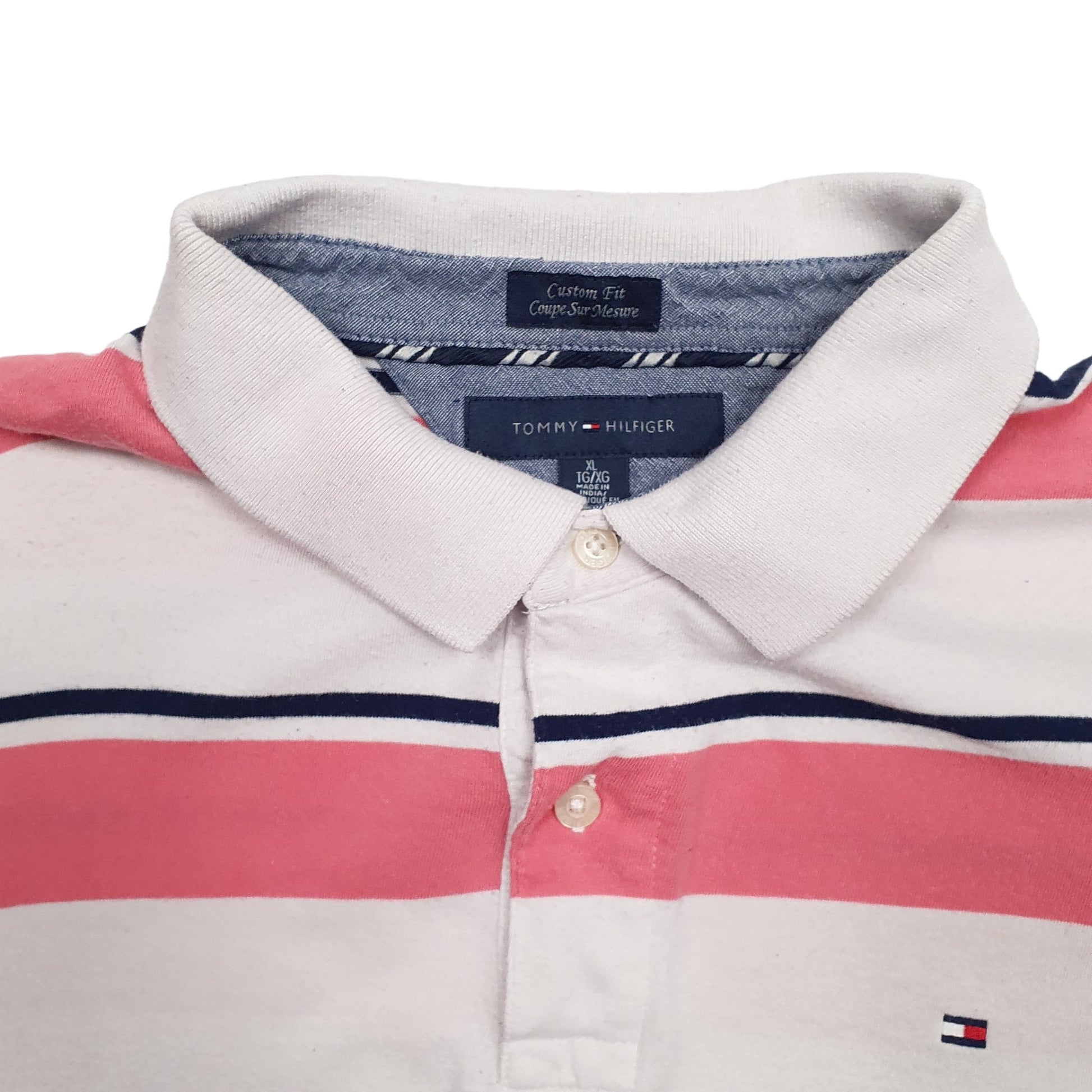 Mens White Tommy Hilfiger  Short Sleeve Polo Shirt