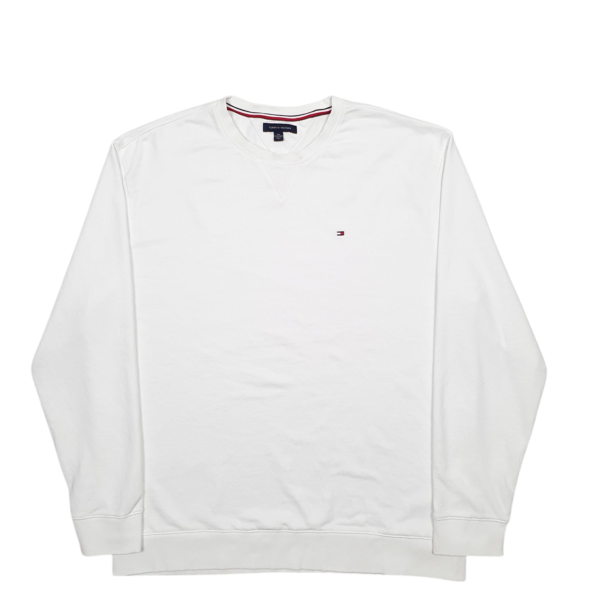 Mens White Tommy Hilfiger  Crewneck Jumper