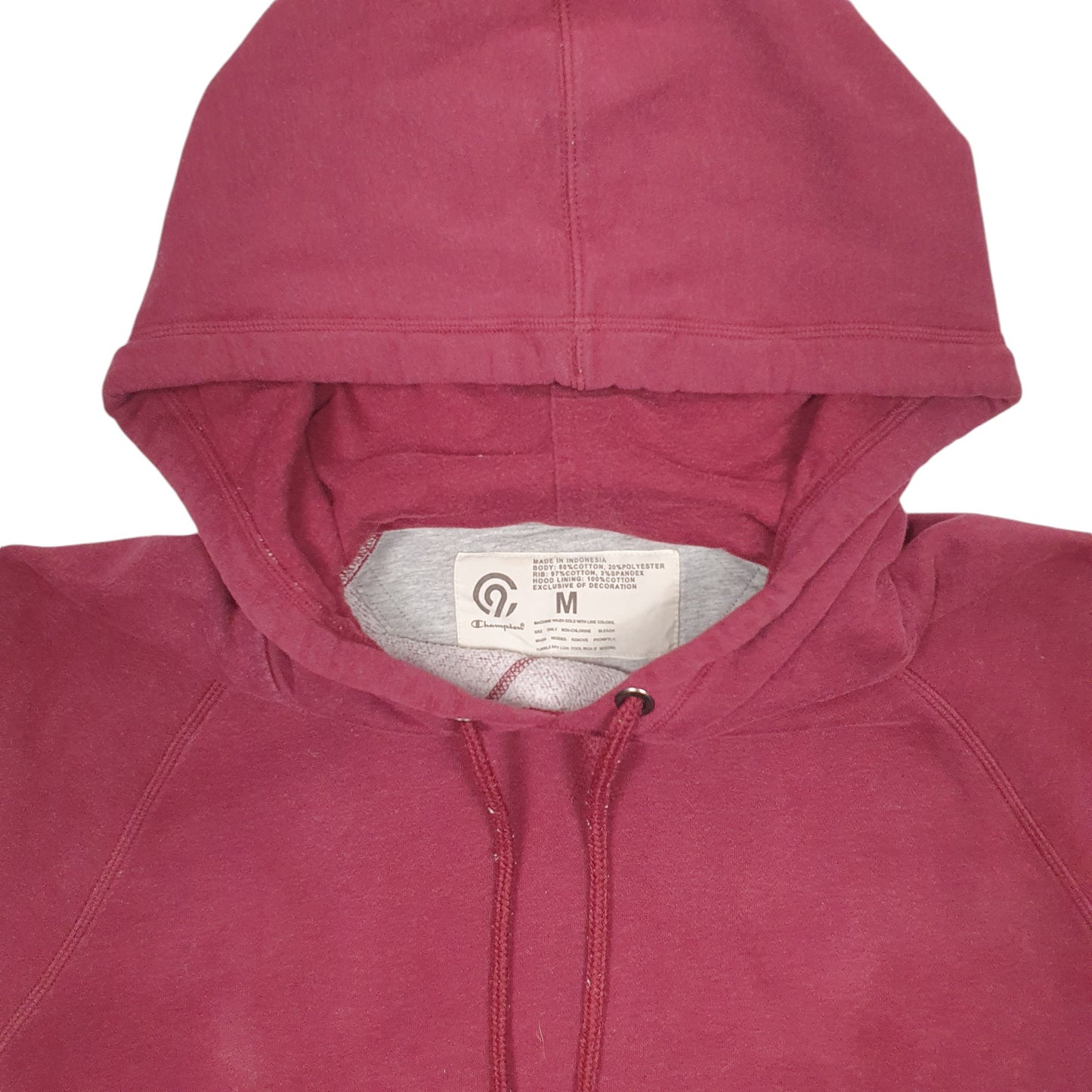Mens Burgundy Champion  Hoodie Jumper