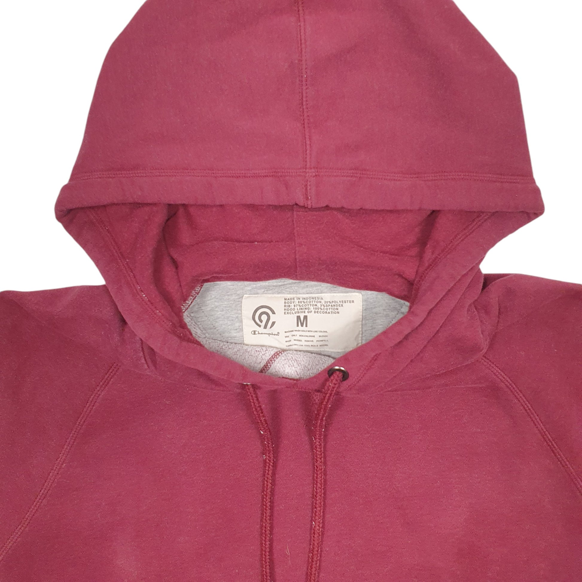 Mens Burgundy Champion  Hoodie Jumper
