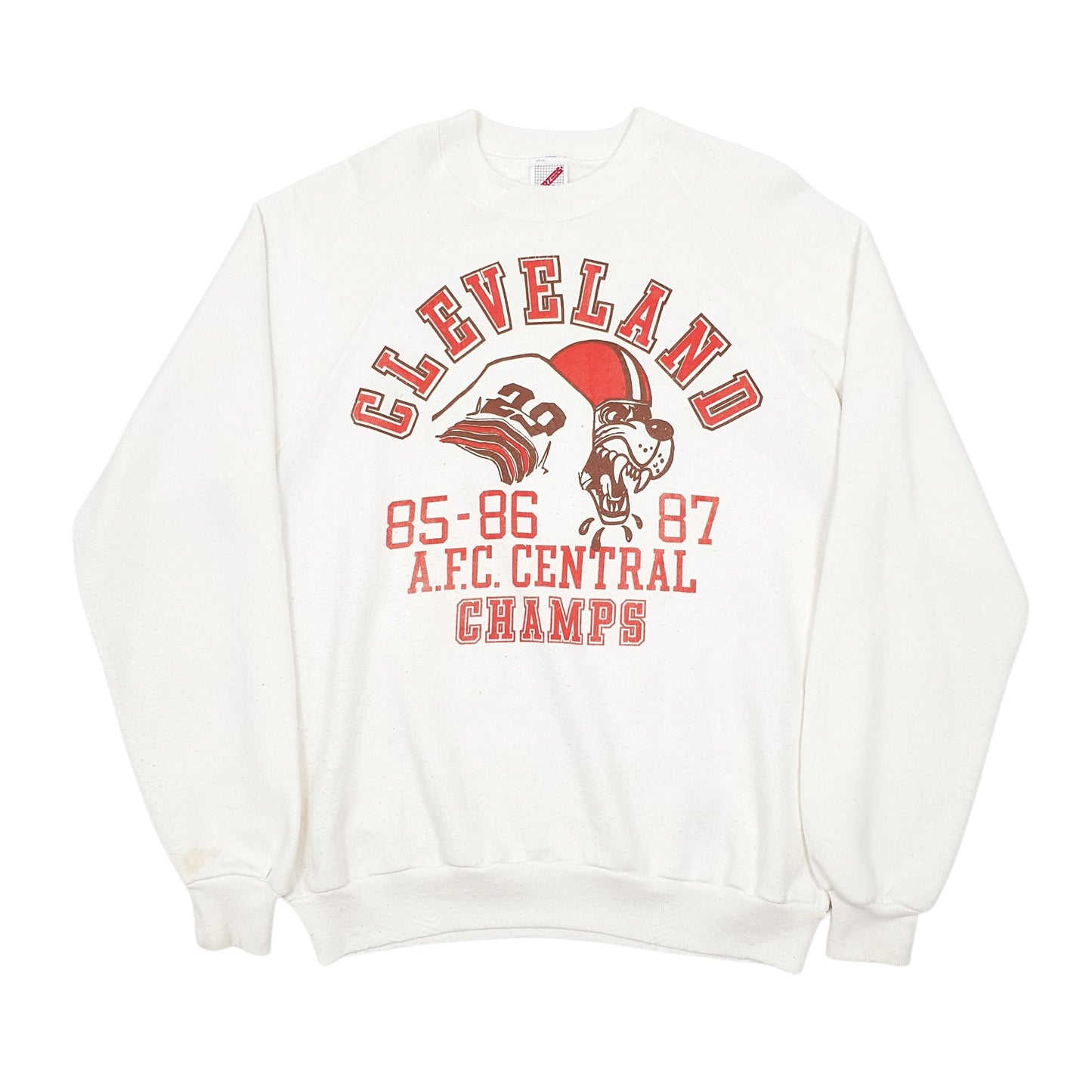 Mens White Jerzees Vintage 80s Made In USA Crewneck Jumper