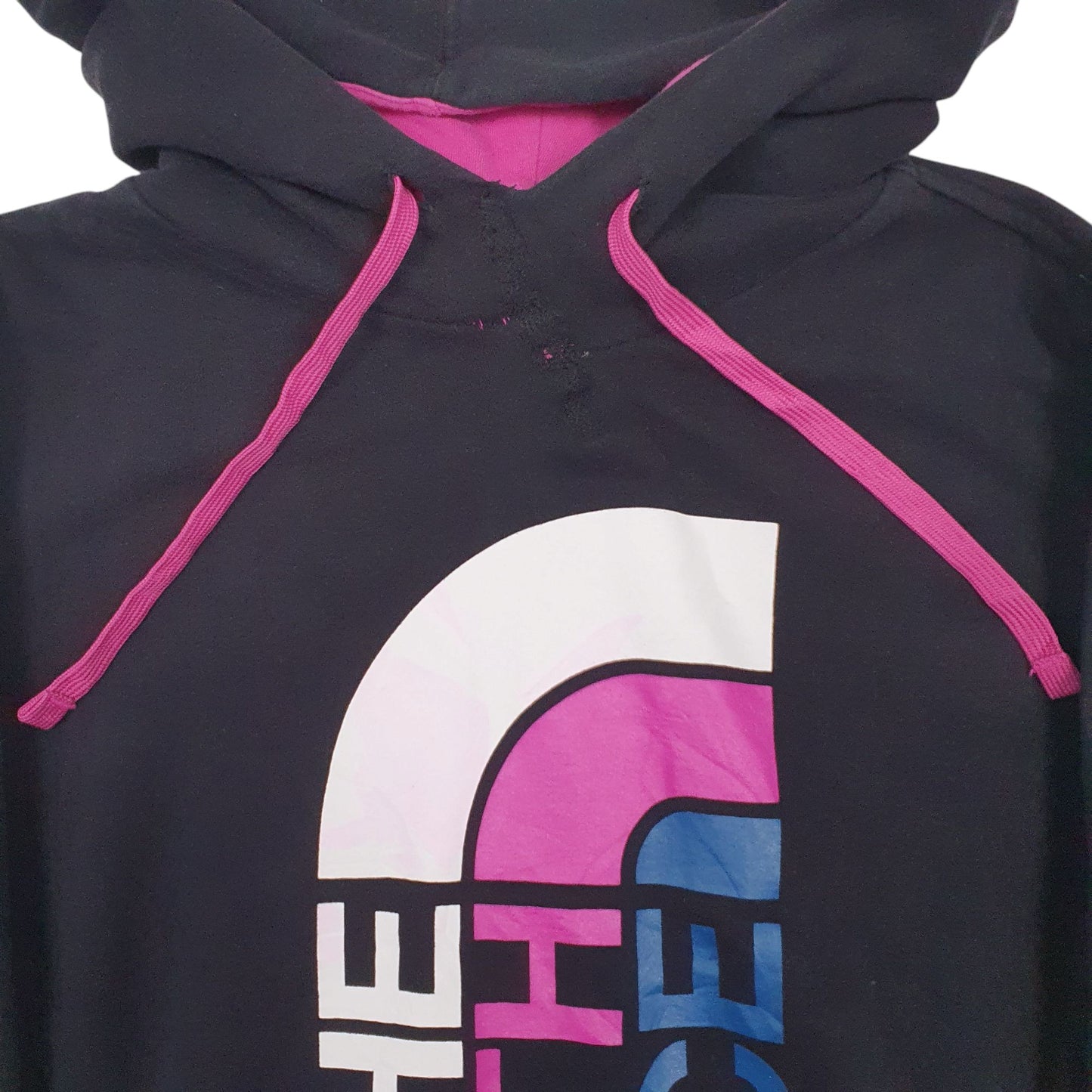 Womens Black The North Face Spellout Hoodie Jumper