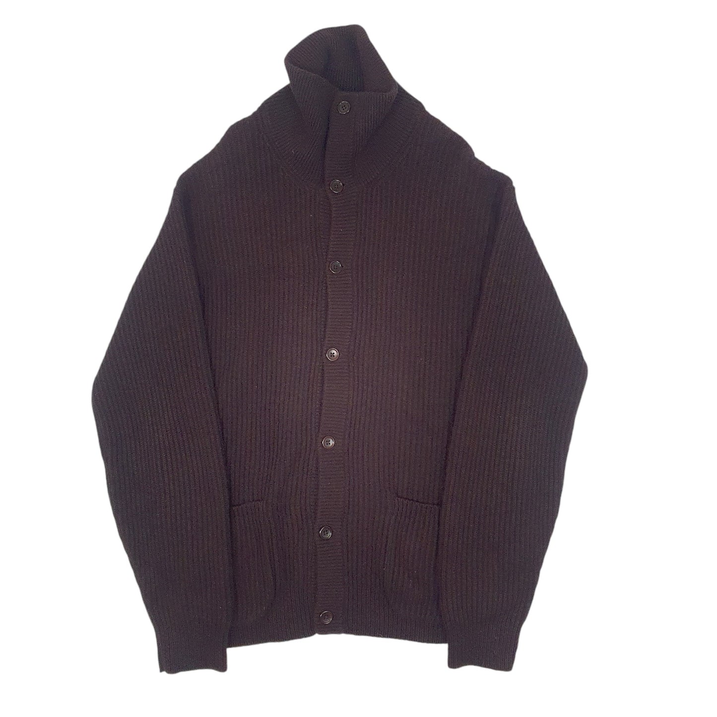 Mens Brown Nautica Knitwear Full Zip Jumper