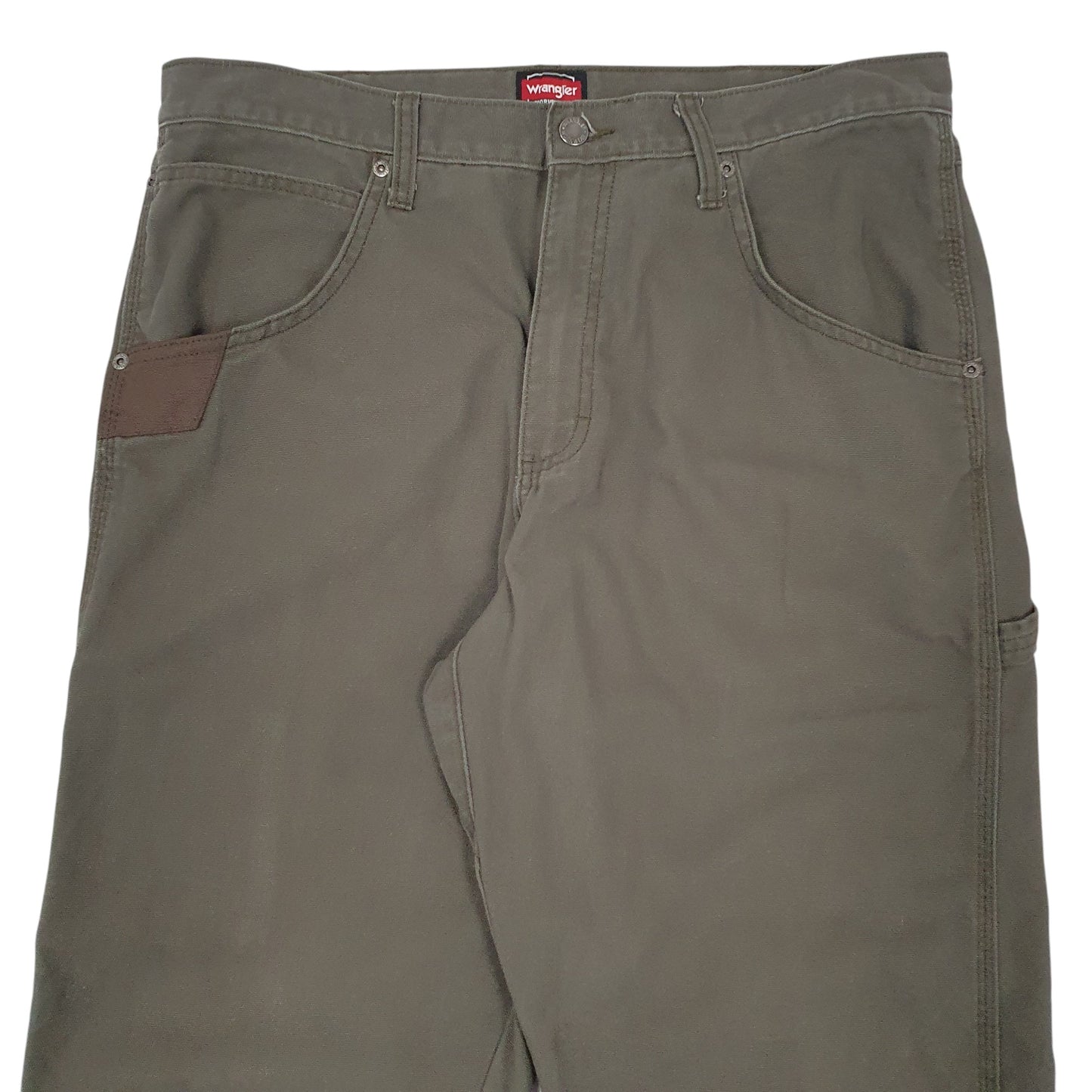 Mens Green Wrangler Workwear Carpenter Trousers