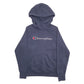 Womens Navy Champion Spellout Hoodie Jumper