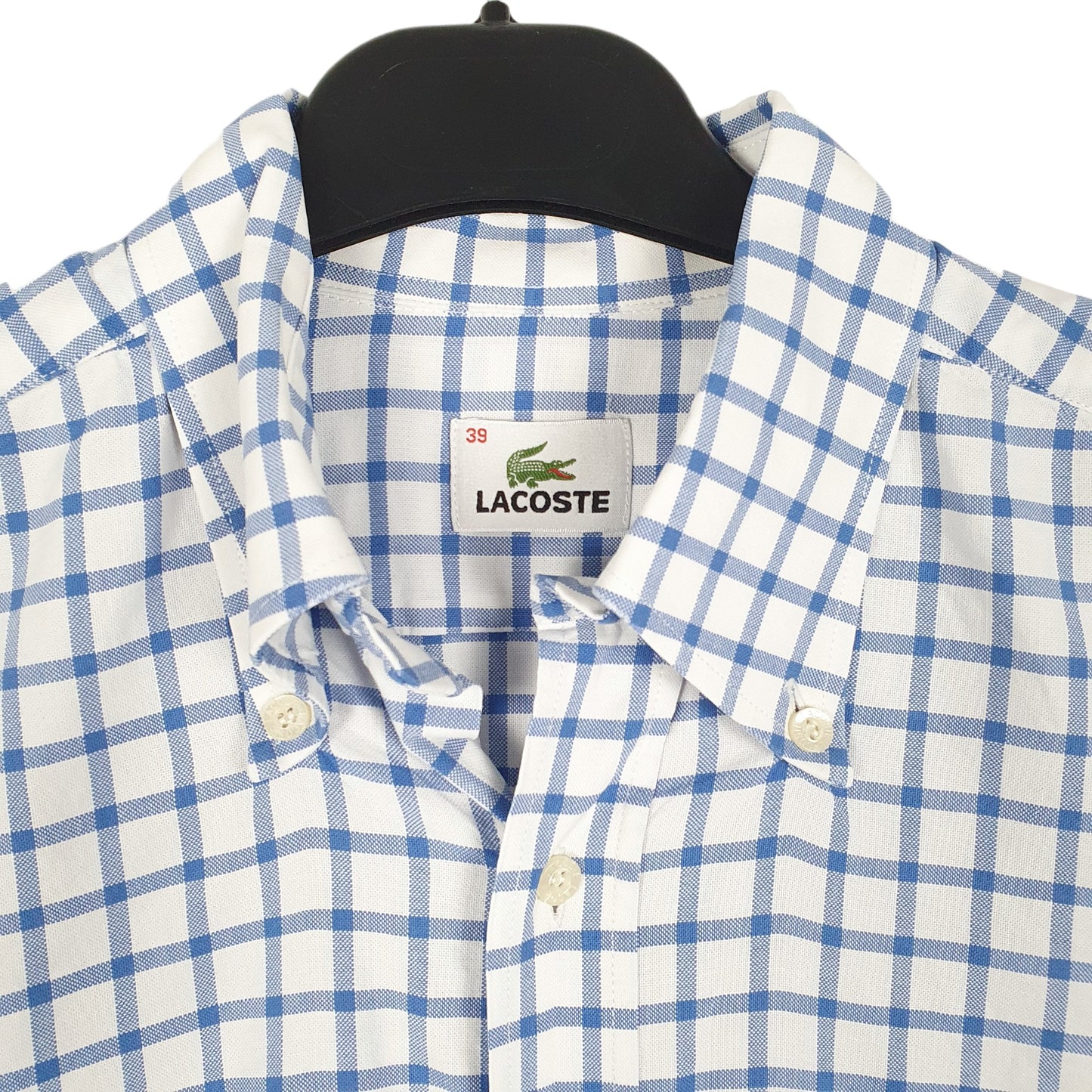 Mens White Lacoste  Long Sleeve Shirt