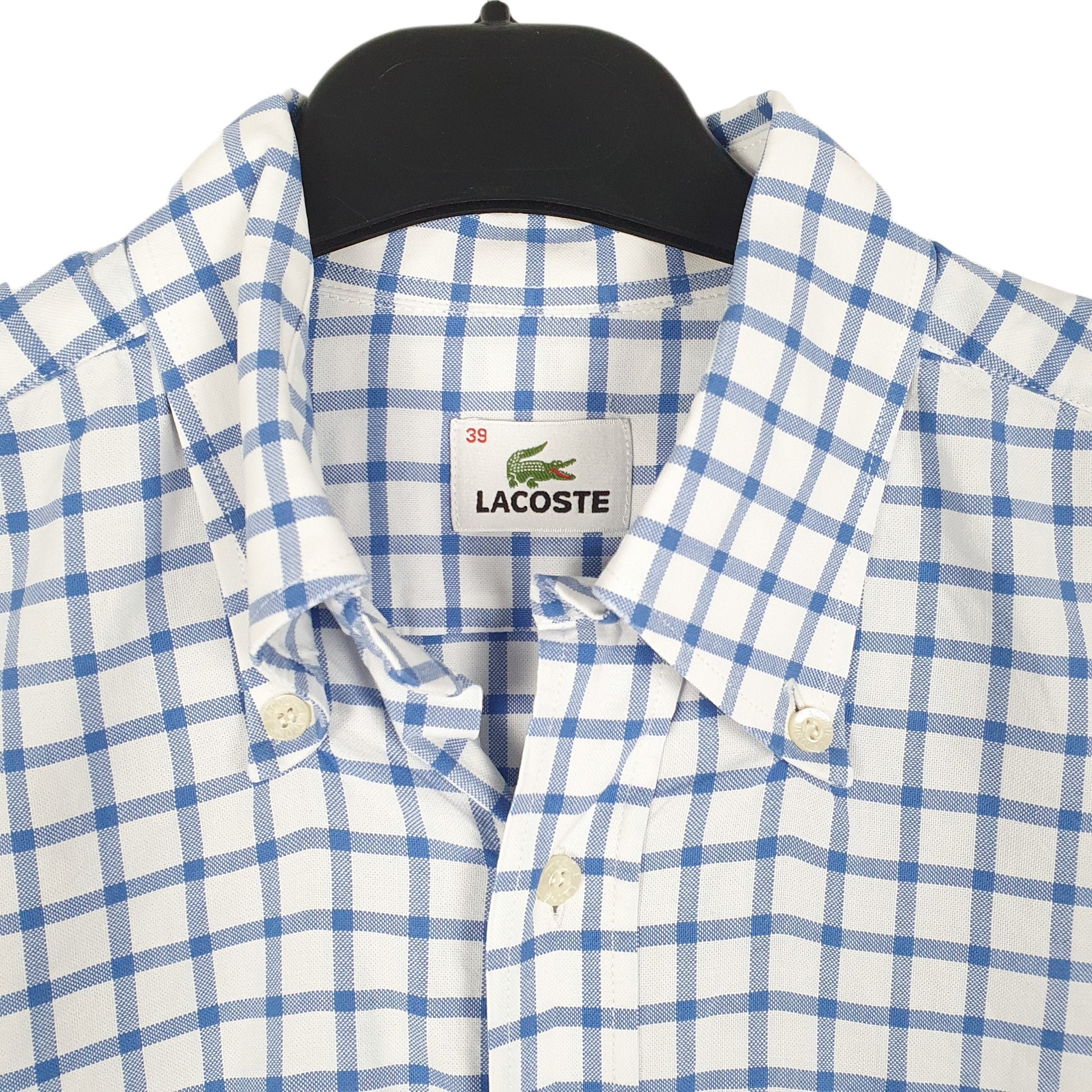 Mens White Lacoste  Long Sleeve Shirt