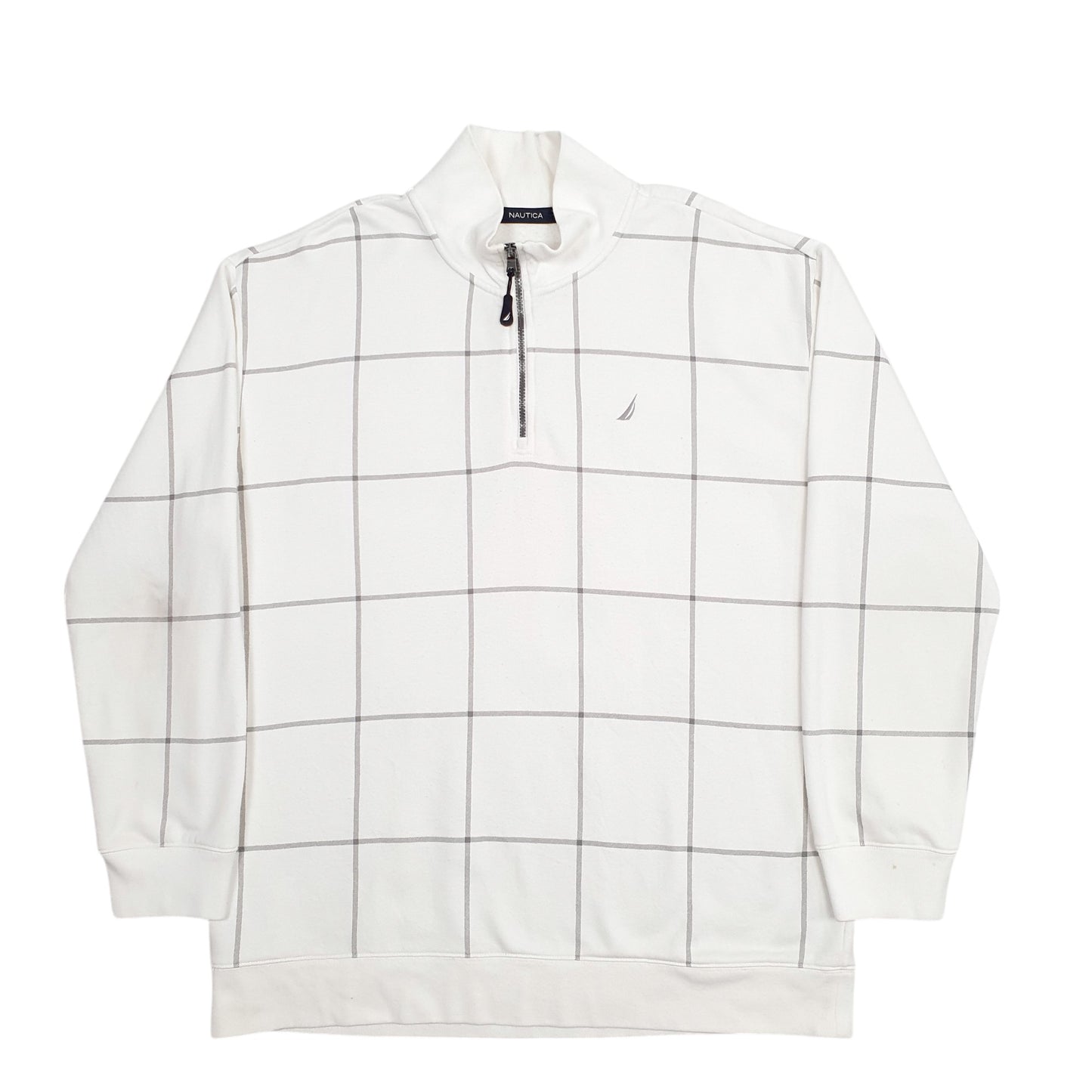 Mens White Nautica  Quarter Zip Jumper