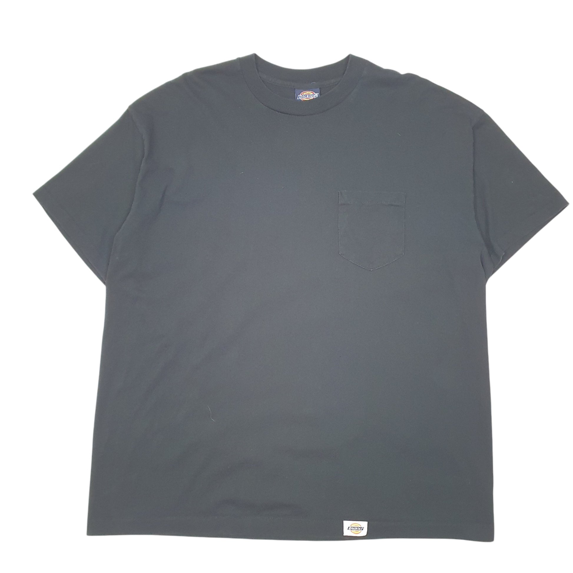 Mens Black Dickies Pocket Workwear Made In U.S.A Short Sleeve T Shirt