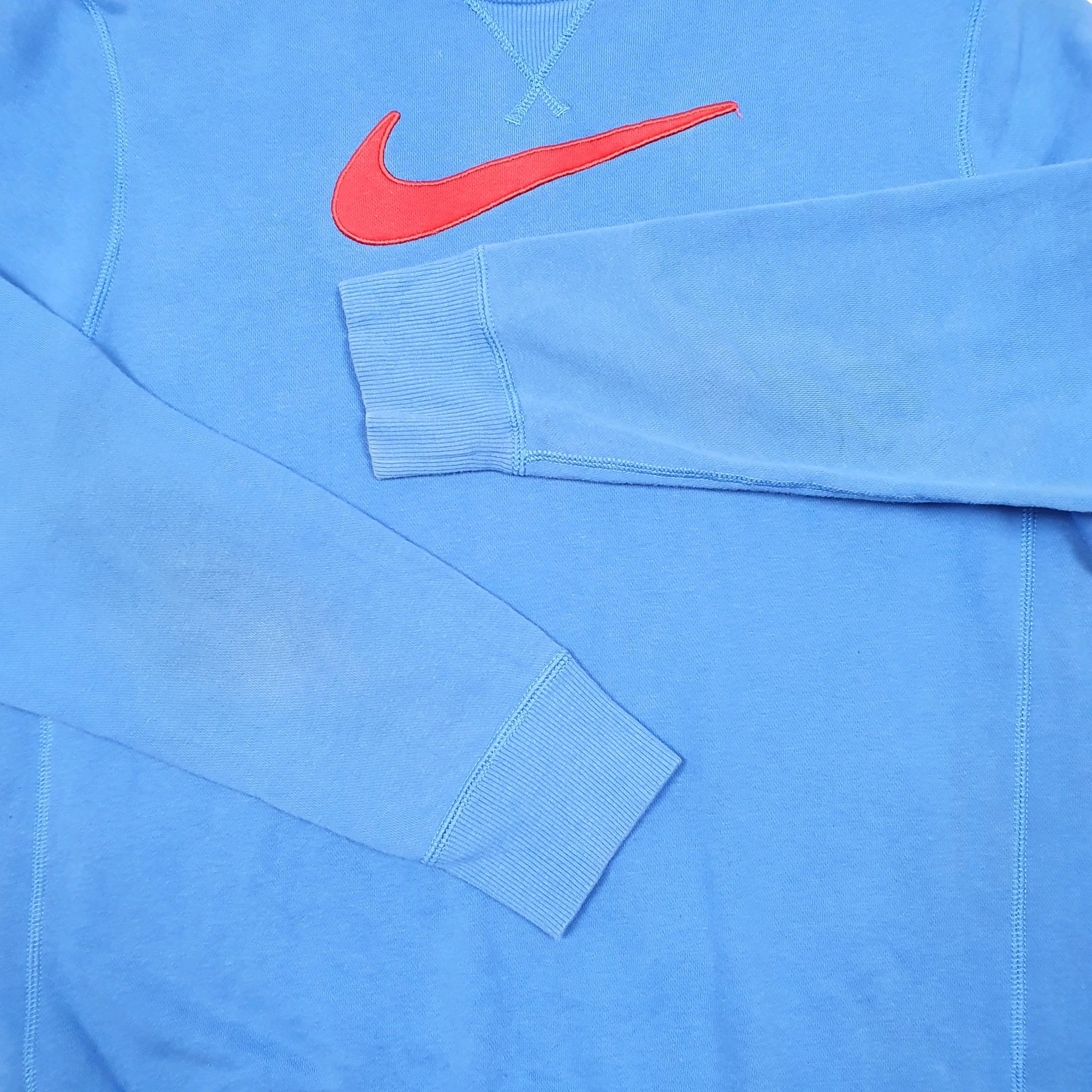 Womens Blue Nike Swoosh Crewneck Jumper