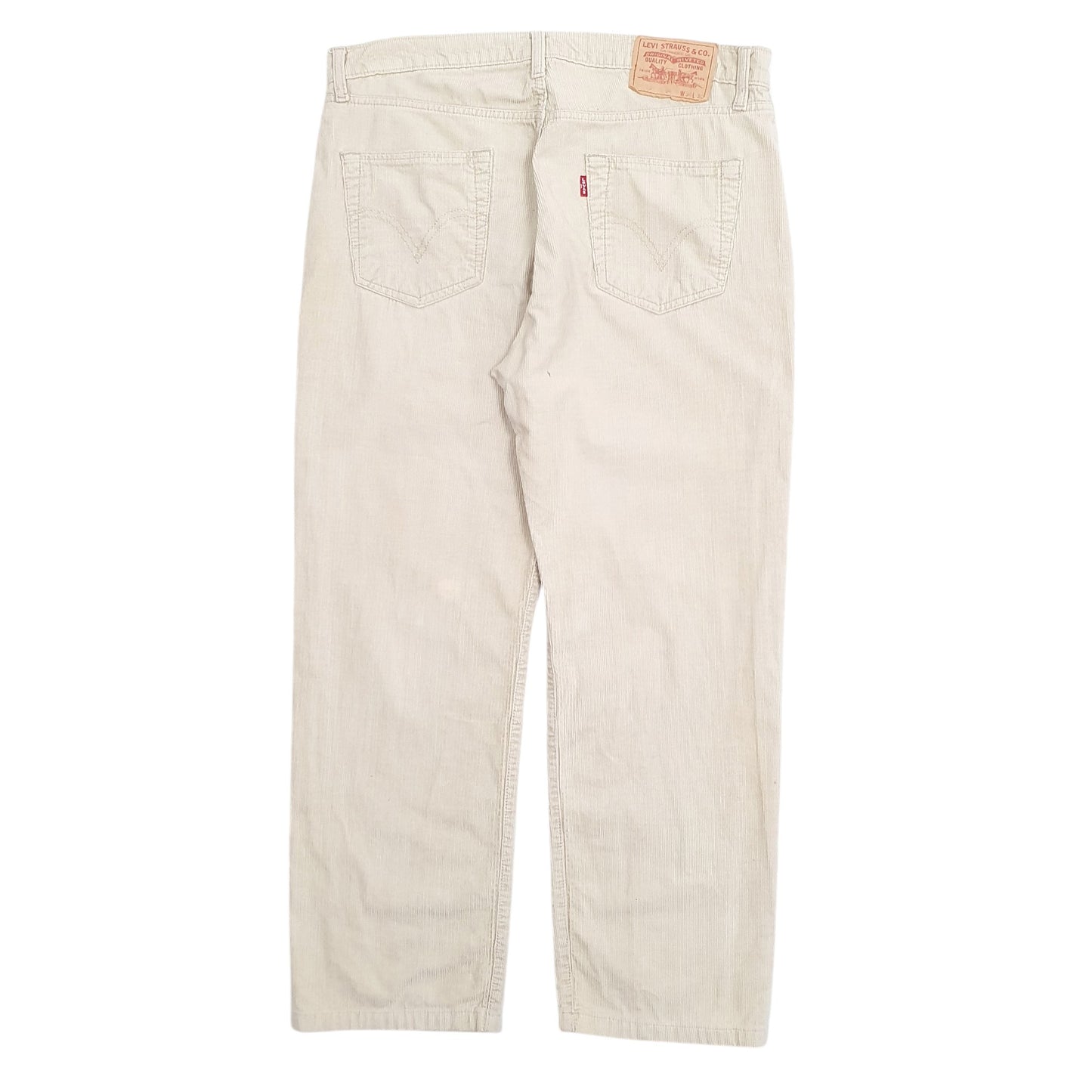 Mens Beige Levis Labelled 34X30 measures 34X28. Corduroy Trousers