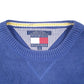 Mens Blue Tommy Hilfiger Vintage 90s Knit Sweater Crest Crewneck Jumper