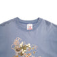 Mens Blue Sturtee Single Stitch Vintage 90sMade In USA Floral Short Sleeve T Shirt